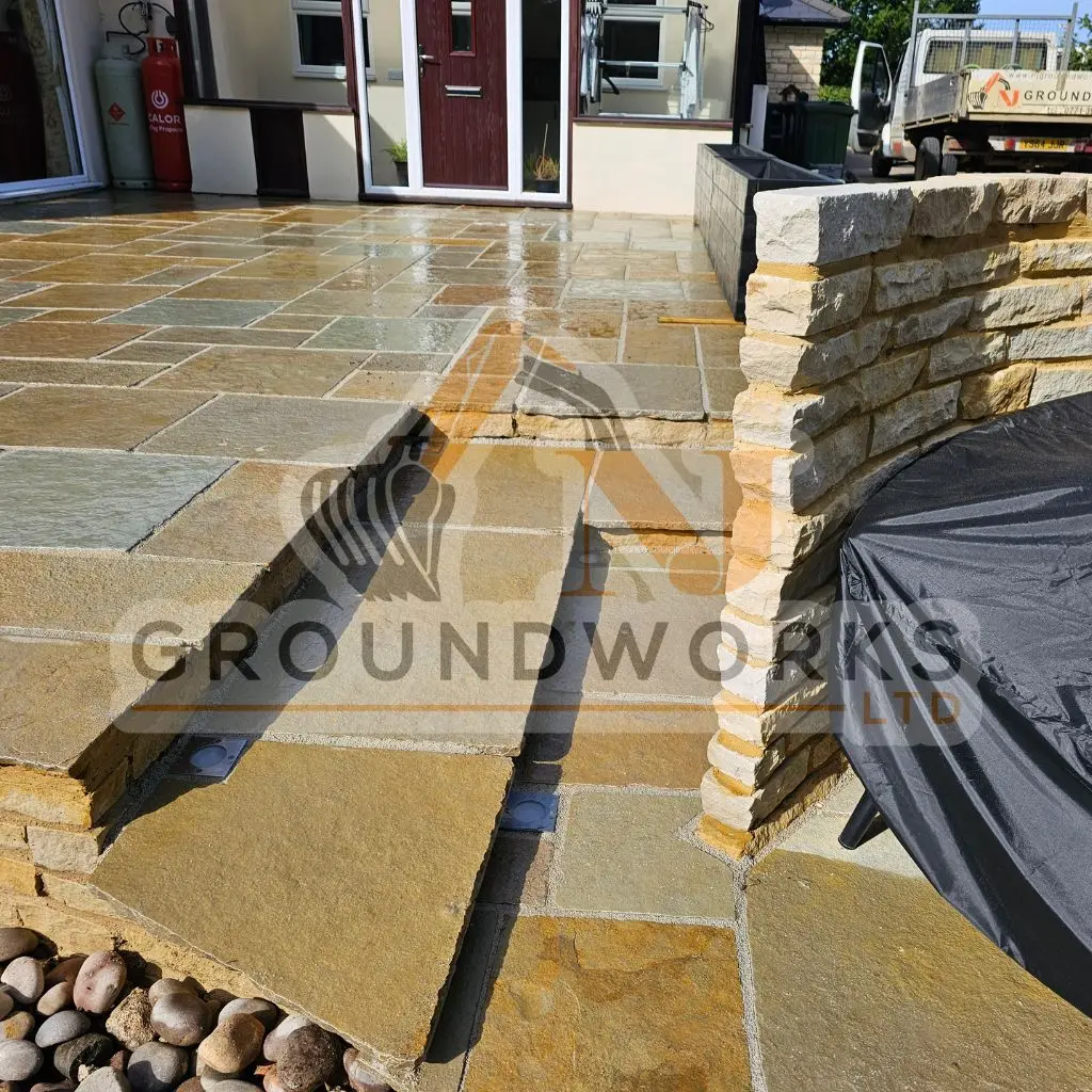 NJ groundworks porcelain patio paving slabs peterborough natural patio sandstone mix pack cheap block garden transformation cheap landscaping
