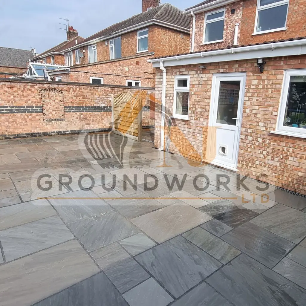 NJ groundworks porcelain patio paving slabs peterborough natural patio sandstone mix pack cheap block garden transformation cheap landscaping