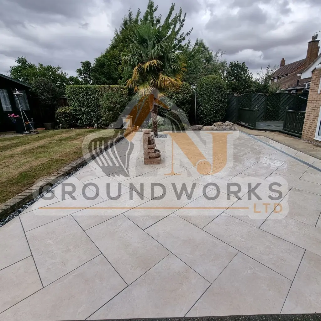 NJ groundworks porcelain patio paving slabs peterborough natural patio sandstone mix pack cheap block garden transformation cheap landscaping