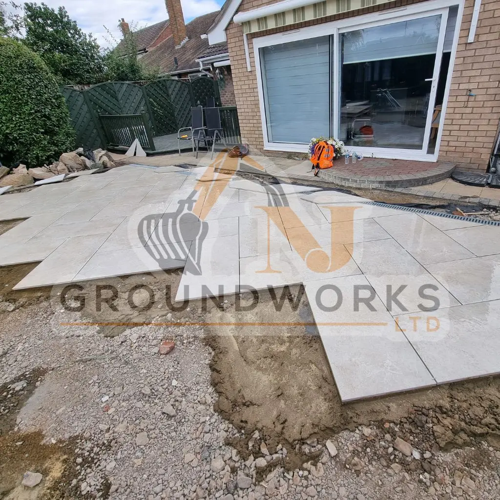 NJ groundworks porcelain patio paving slabs peterborough natural patio sandstone mix pack cheap block garden transformation cheap landscaping