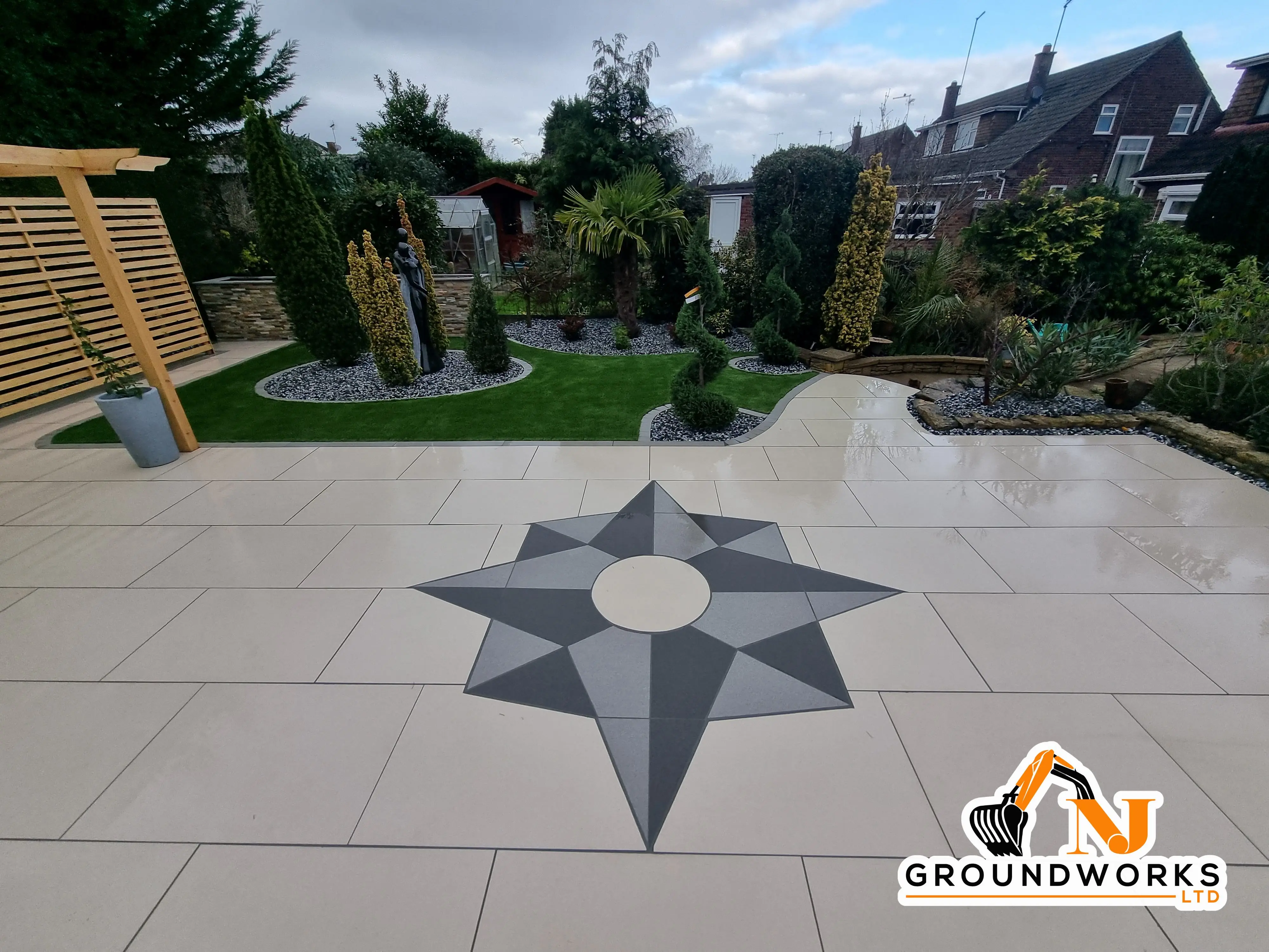 NJ groundworks porcelain patio paving slabs peterborough natural patio sandstone mix pack cheap block garden transformation cheap landscaping