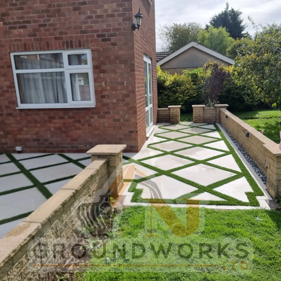 NJ groundworks porcelain patio paving slabs peterborough natural patio sandstone mix pack cheap block garden transformation cheap landscaping