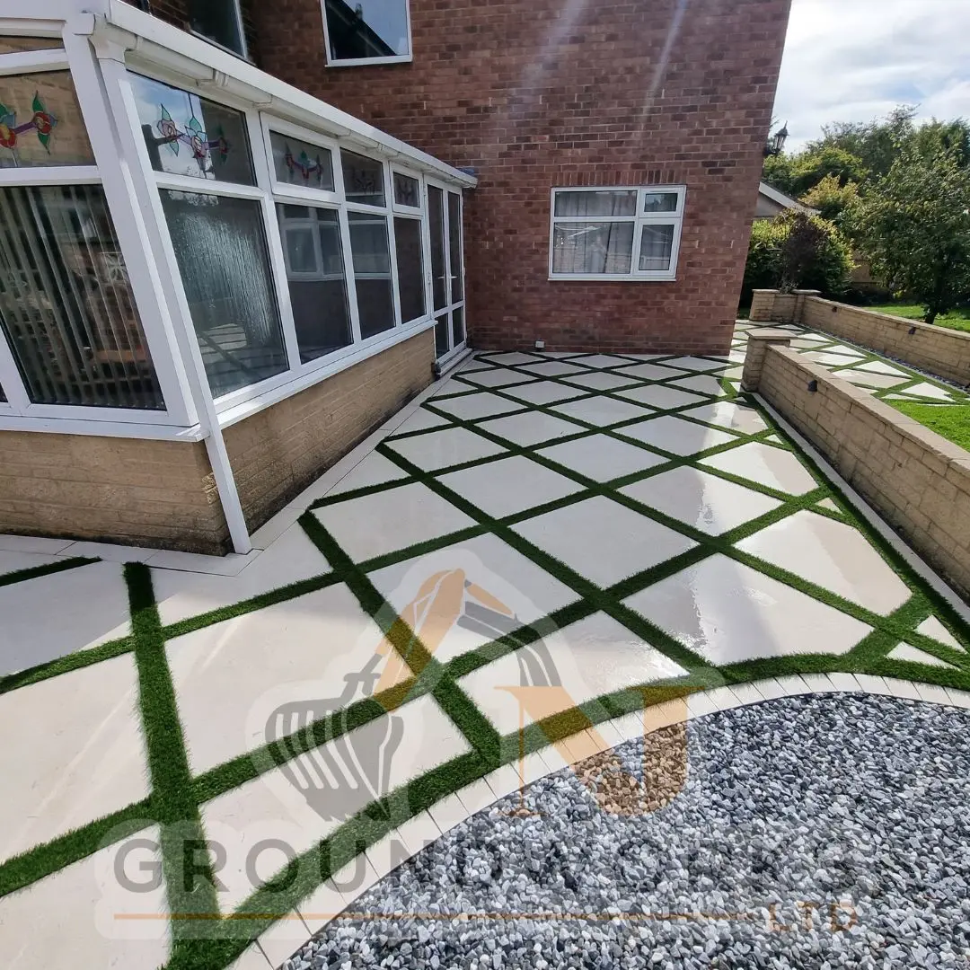 NJ groundworks porcelain patio paving slabs peterborough natural patio sandstone mix pack cheap block garden transformation cheap landscaping