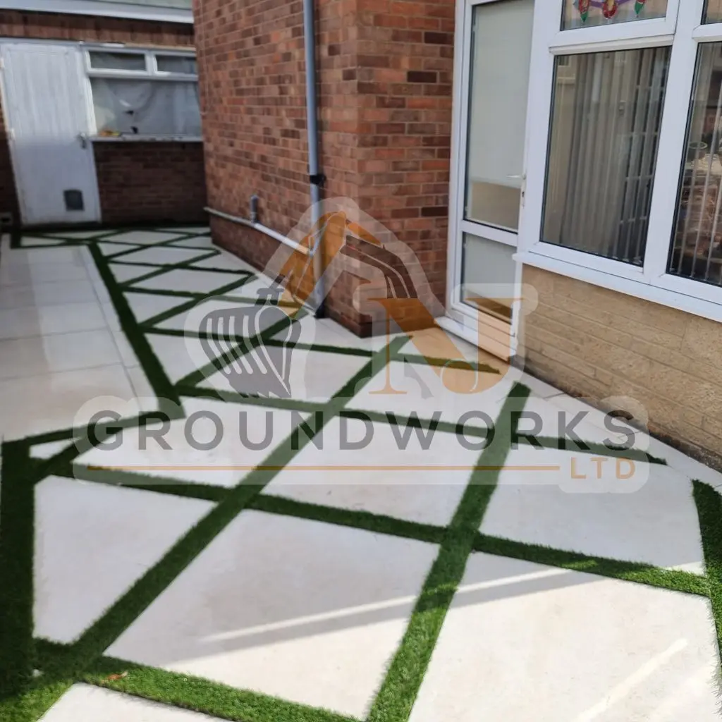 NJ groundworks porcelain patio paving slabs peterborough natural patio sandstone mix pack cheap block garden transformation cheap landscaping
