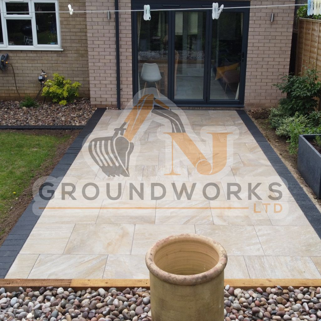NJ groundworks porcelain patio paving slabs peterborough natural patio sandstone mix pack cheap block garden transformation cheap landscaping