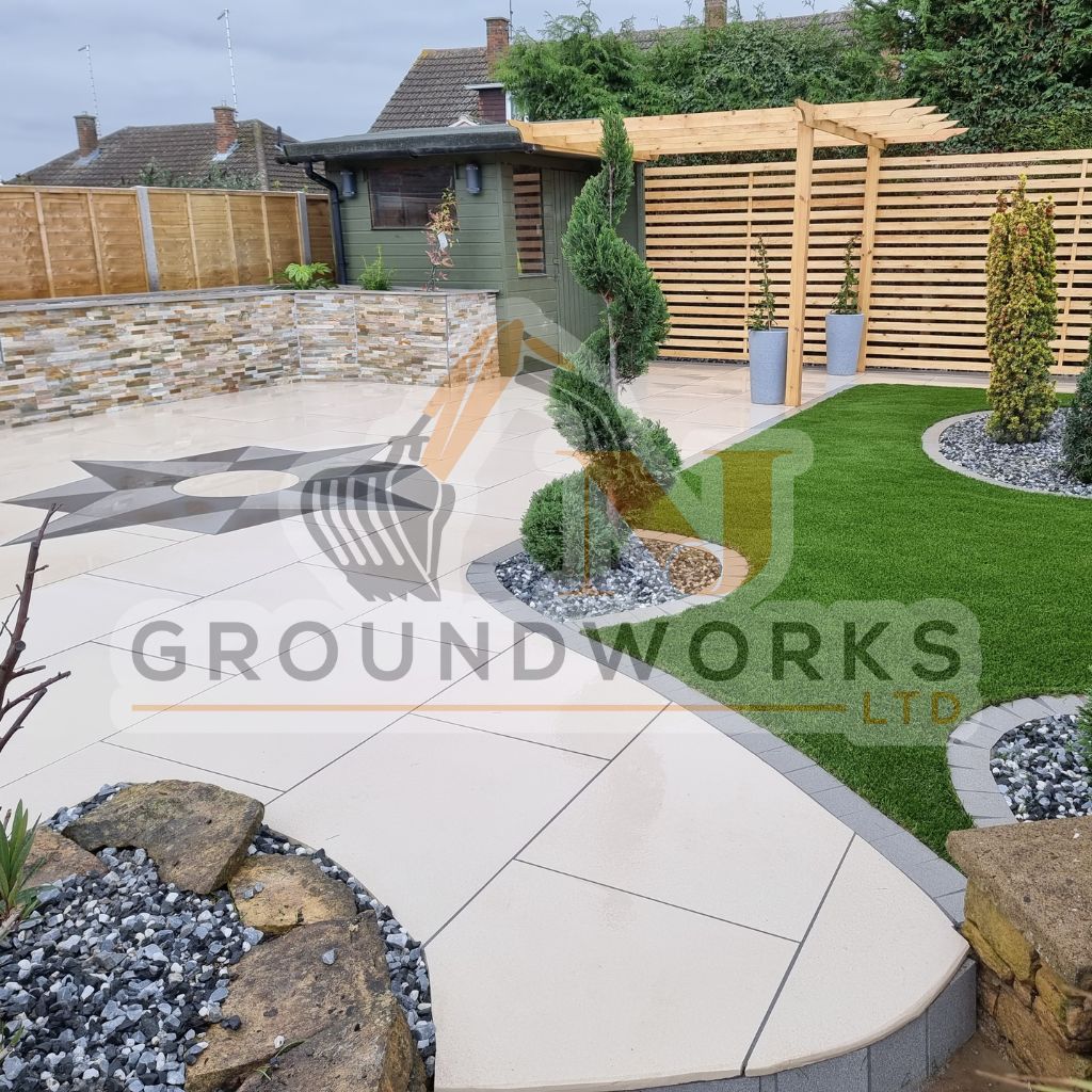 NJ groundworks porcelain patio paving slabs peterborough natural patio sandstone mix pack cheap block garden transformation cheap landscaping