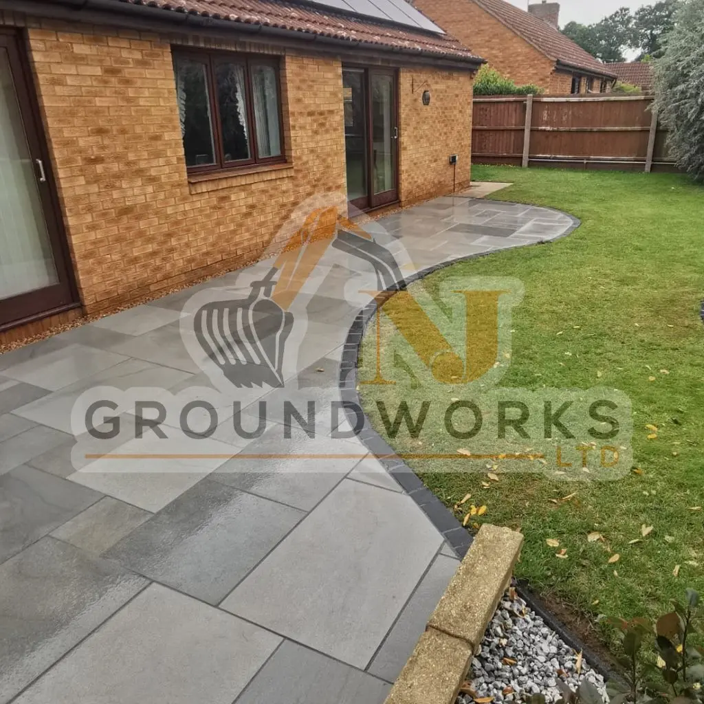 NJ groundworks porcelain patio paving slabs peterborough natural patio sandstone mix pack cheap block garden transformation cheap landscaping