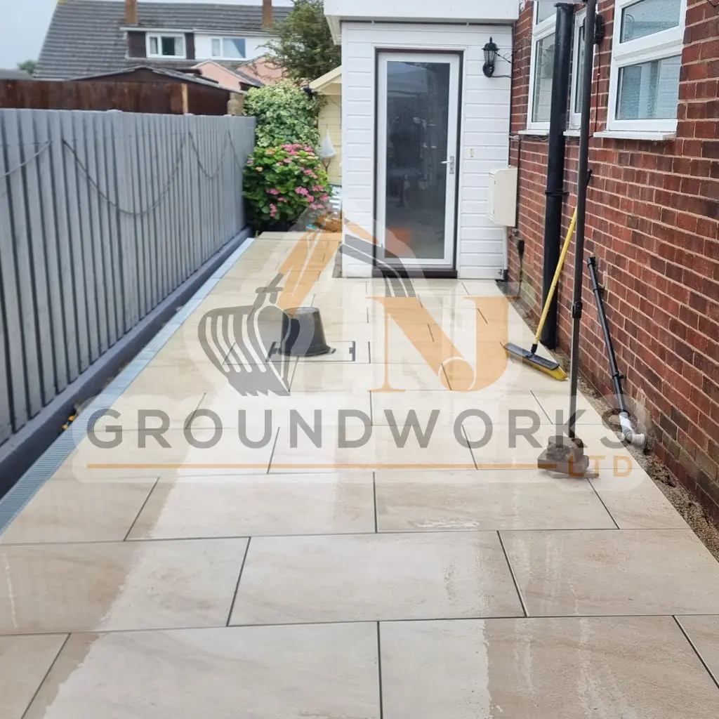 NJ groundworks porcelain patio paving slabs peterborough natural patio sandstone mix pack cheap block garden transformation cheap landscaping
