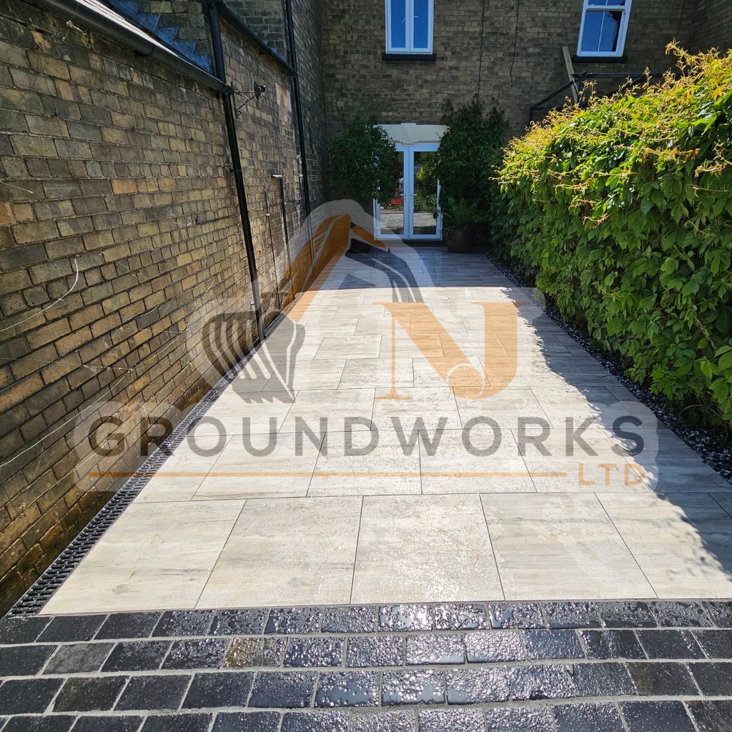 NJ groundworks porcelain patio paving slabs peterborough natural patio sandstone mix pack cheap block garden transformation cheap landscaping