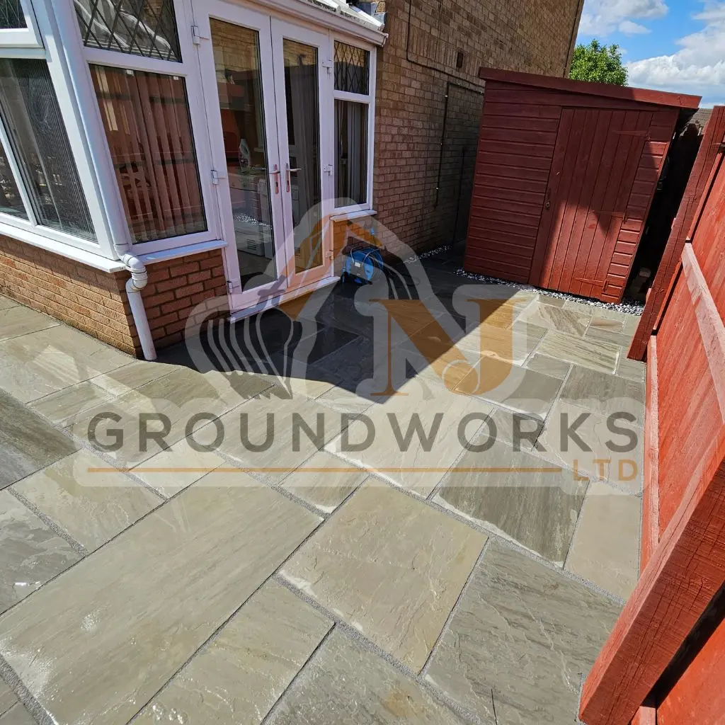 NJ groundworks porcelain patio paving slabs peterborough natural patio sandstone mix pack cheap block garden transformation cheap landscaping