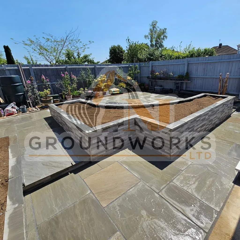 NJ groundworks porcelain patio paving slabs peterborough natural patio sandstone mix pack cheap block garden transformation cheap landscaping